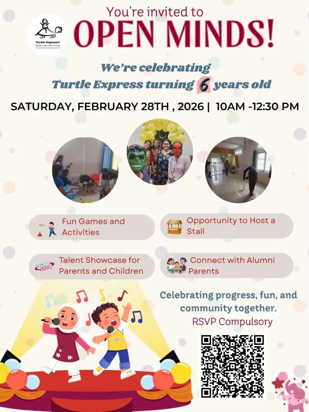 Turtle Express poster: Open Minds: 6 years